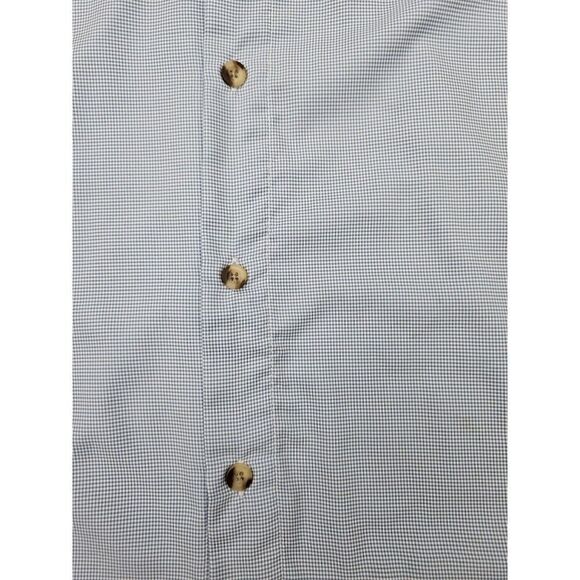 Berkley Shirt Mens Large Fishing Vented Blue Checked Short Sleeve Button Down - Picture 9 of 13